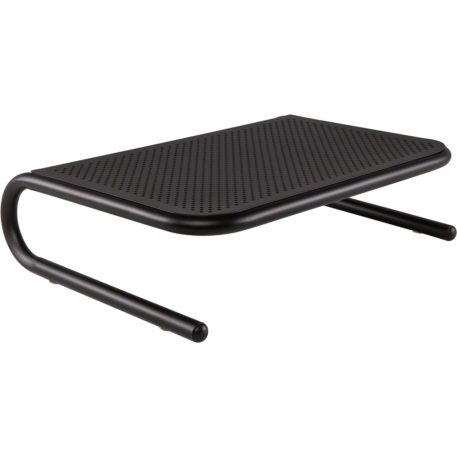 Staples® Metal Monitor Stand, Black, 4H x 14W x 11D