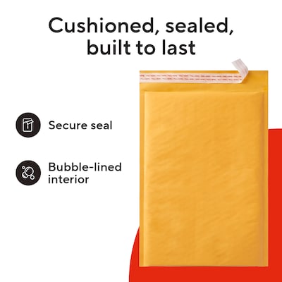 Quill Brand® 9.25 x 11 Self-Sealing Bubble Mailer, #2, 25/Carton (ST56647B)