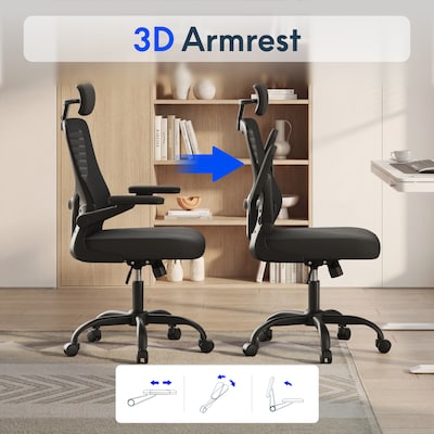 FlexiSpot Pro Comfort Swivel Computer and Desk Chair, Black (OC1BK-SD-DP)