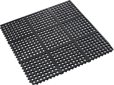 Crown Mats Safety-Step Perforated Safety Mat, 36 x 36, Black (KM RG33BK)