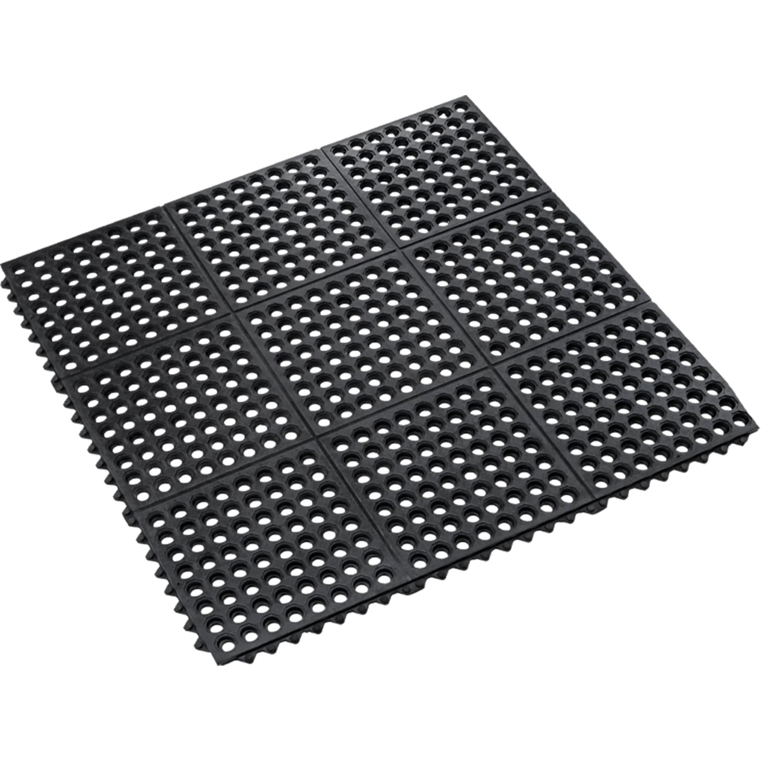 Crown Mats Safety-Step Perforated Safety Mat, 36 x 36, Black (KM RG33BK)