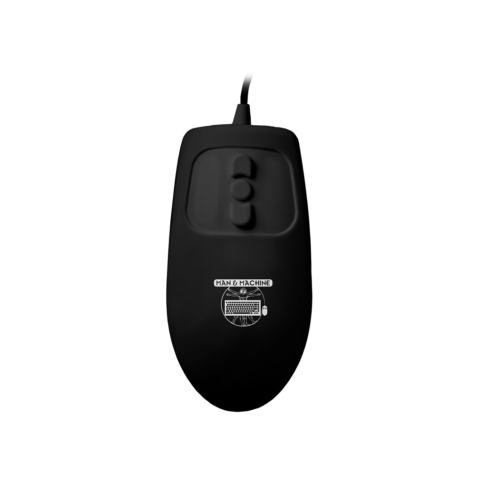 Man & Machine Mighty Ergonomic Ambidextrous Optical USB Mouse, Black (MM/B5)