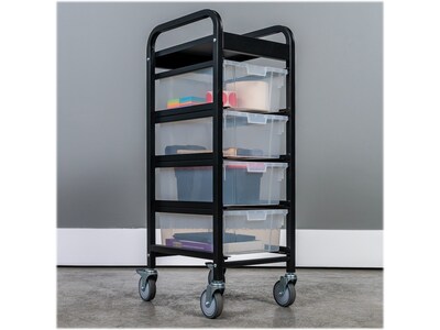 Luxor Metal Mobile Lug Cart with Swivel Wheels, Black/Gray (UCWS002)