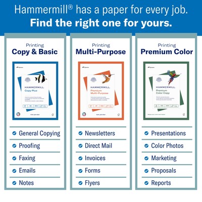 Hammermill 11" x 17" Colored Copy Paper, 20 lbs., Green, 500 Sheets/Ream, 5 Reams/Carton (102186CT)
