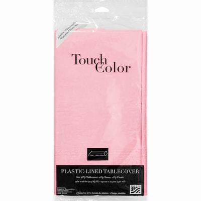 Creative Converting Touch of Color Paper Tablecloth, Classic Pink, 6/Pack (710129)