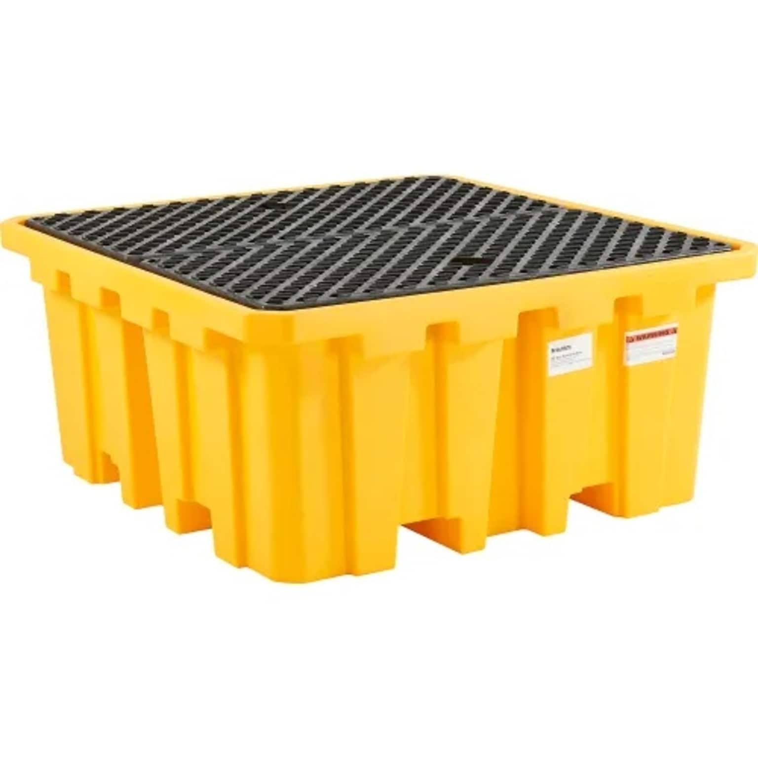 Global Industrial IBC Spill Containment Pallet w/ Drain, 365 Gallon (670785)