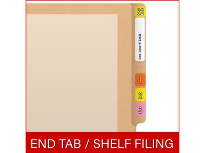 Medical Arts Press Reinforced End Tab File Folder, Straight-Cut, Letter Size, Manila/Tan, 50/Box (S-09473-TAN)