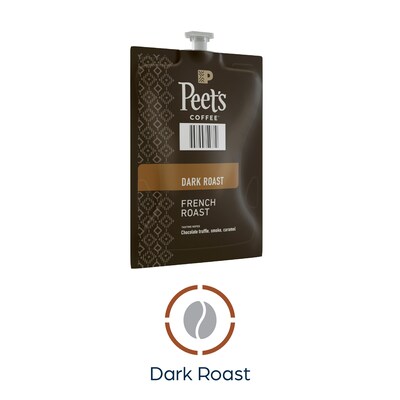 Peet's Coffee French Roast Coffee Flavia Freshpack, Dark Roast, 76/Carton (LPC00263)