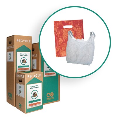 TerraCycle Cardboard Plastic Grocery and Shopping Bags Zero Waste Box, 10.5 Gallon, Natural Kraft (CS42-S)