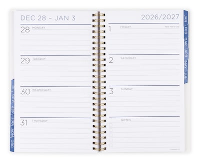 2026-2027 PlanAhead See It Bigger 5.5" x 8.75" Academic Weekly & Monthly Planner, Paperboard Cover, Floral (90123)