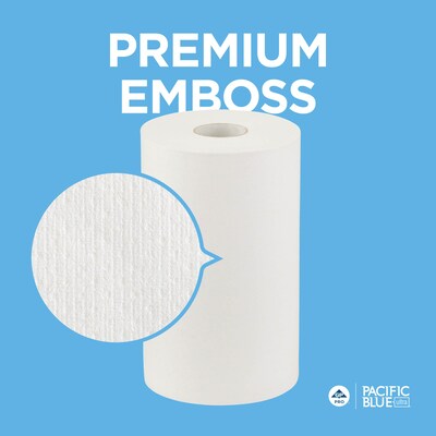 Pacific Blue Ultra Hardwound Paper Towels, 1-ply, 400 ft./Roll, 6 Rolls/Carton (26610)