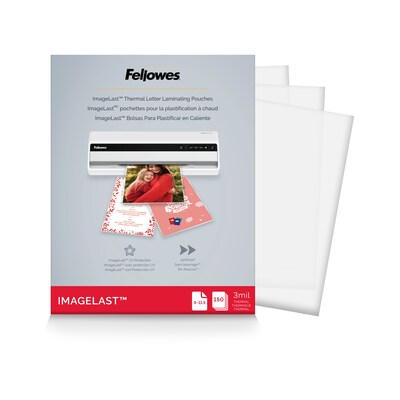 Fellowes ImageLast Thermal Laminating Pouches, Letter Size, 3 Mil, 25/Pack (5200501)
