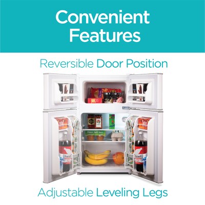 Black & Decker Adjustable Temperature Control Refrigerator w/Freezer, 3.1 Cu. Ft., White (BCRDK32W)