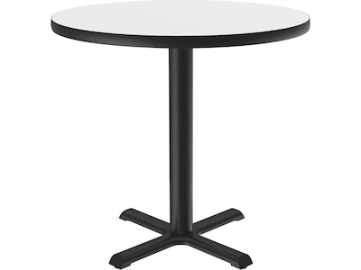 Correll 24 Round Dry-Erase Markerboard Cafe Table, Frosty White/Black (BXT24DER-80)