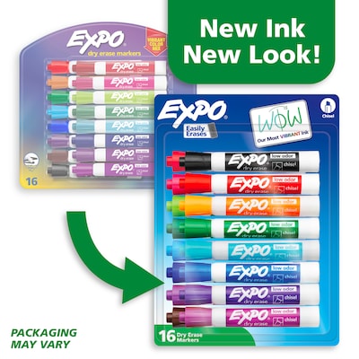 Expo Dry Erase Markers, Chisel Tip, Assorted Colors, 16/set (1927526SAN)