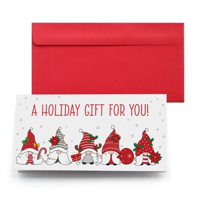 Great Papers! Gnome Holiday Money Cards Stationary Kit, 12/Pack (2025048)