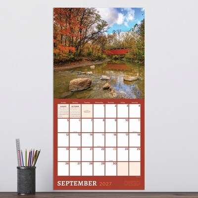 2027 TF Publishing Ohio 10" x 12" Monthly Wall Calendar, Multicolored (27-1040)