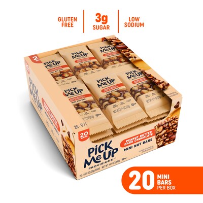 Pick Me Up Provisions™ Mini Gluten Free Peanut Butter Dark Chocolate Nut Bar, 0.7 oz., 20/Box (PM62796)