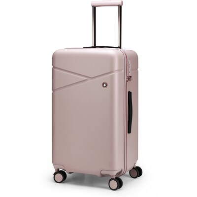 SwissDigital KATY ROSE NG 40.9" Hardside Suitcase, 4-Wheeled Spinner, TSA Checkpoint Friendly, Lotus Pink (SD452725W-82)