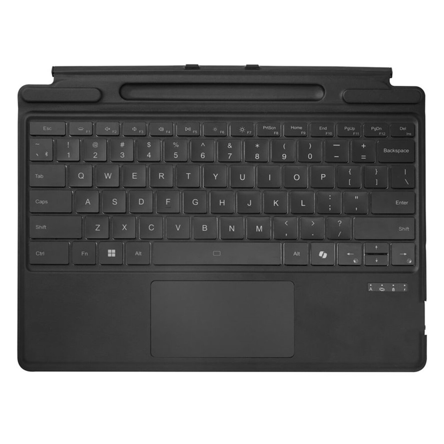 Adesso Aluminum 13 Portable Bluetooth Keyboard/Cover Case for Microsoft Surface Pro 8 & 9 & 10 & 11, Black (WKB-7040)