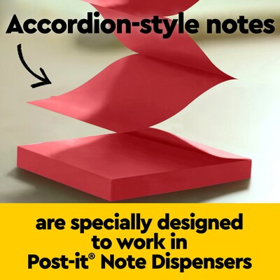 Post-it Super Sticky Pop-up Notes, 3" x 3", Playful Primaries Collection, 90 Sheet/Pad, 10 Pads/Pack (R33010SSAN)