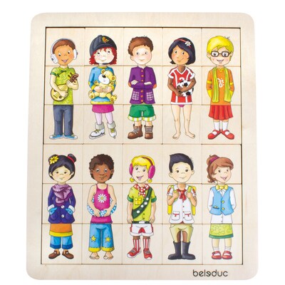 Beleduc Match & Mix Kids Puzzle, 31 Pieces/Pack (PLWB11130)