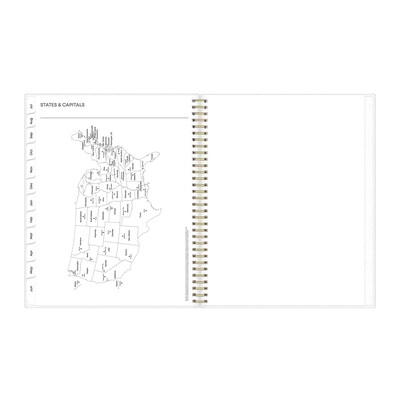 2025-2026 Blue Sky Gemma 8.5" x 11" Academic Year Weekly & Monthly Planner, Plastic Cover, Multicolored (118177-A26)
