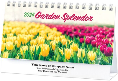 Custom Garden Splendor Desk Calendar