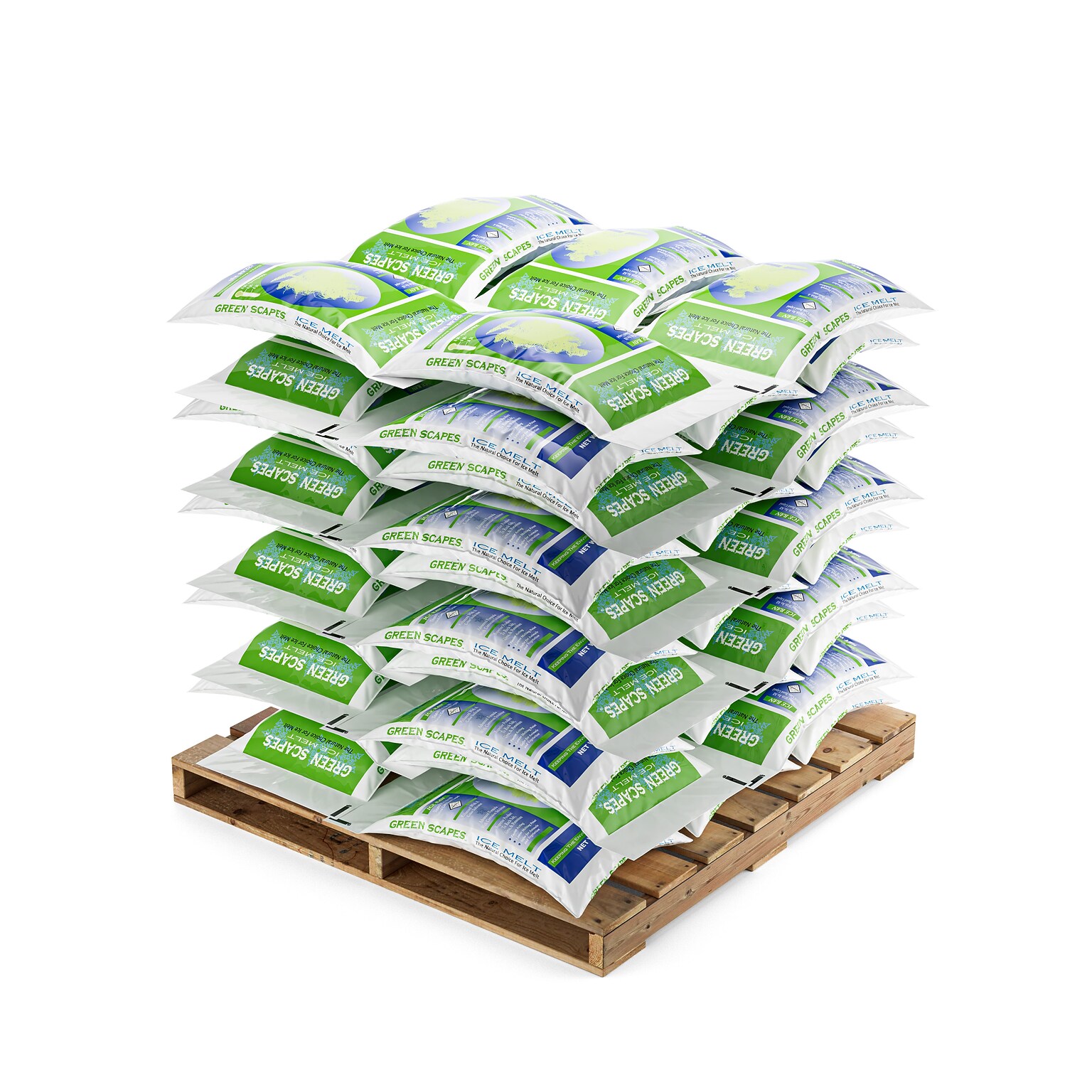 Scotwood Industries Green Scapes Pet Friendly Ice Melt Pellets, 50 lb. Bag, 50 Bags/Pallet, 17 Pallets (50BGREEN17P)