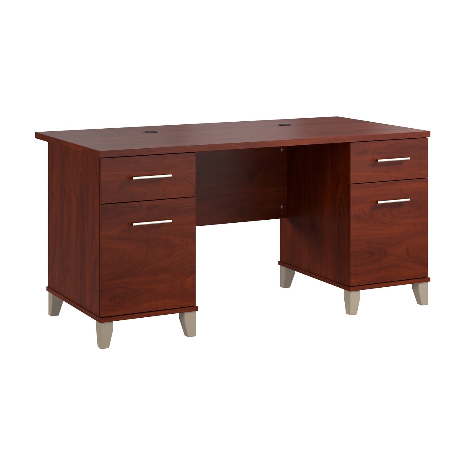 Bush Home Somerset 60 W Office Computer Desk with Drawers, Hansen Cherry (WC81728K)