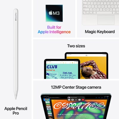 Apple iPad Air 6th Generation 13" Tablet, 256GB, WiFi 6E + 5G, Space Gray (MCJ54LL/A)