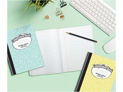 Better Office Composition Notebooks, 7.5" x 9.75", Wide Ruled, 80 Sheets, 6/Pack (25266-6PK)