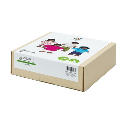 PlanToys Wooden Doll Family, Dark Skin Tone, 4/Set (PTS7416)