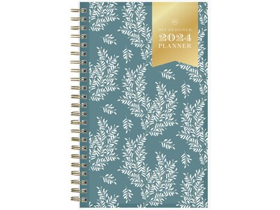 2024 Blue Sky Day Designer Graceful Ocean 5 x 8 Weekly & Monthly Planner, Blue/White (143907)