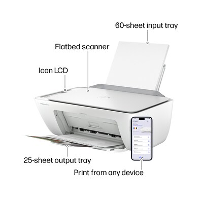 HP DeskJet 2827e Wireless Color All-In-One Inkjet Printer, Best for Home, 3 Months Free Instant Ink