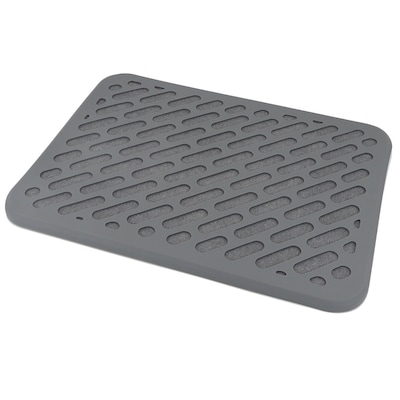 Better Houseware The Magic Stone & Silicone Quick-Dry Dish Racks, Gray (BTH3418)