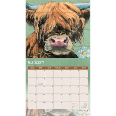 2027 BrownTrout Barnyard Friends 14" x 12" Monthly Wall Calendar, Assorted Colors (9798330715947)