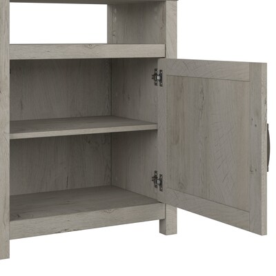 Bush Furniture Knoxville 65W Farmhouse Entertainment Center with Shelves, Cottage White (CGR023CWH)