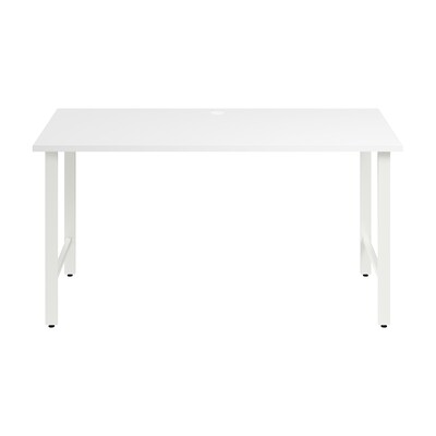 Bush Business Furniture Hustle 60"W Computer Desk with Metal Legs, White (HUD160WH)