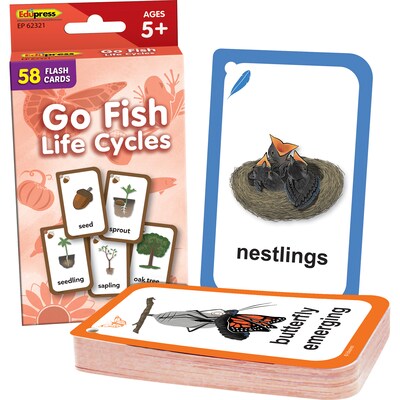 Edupress Go Fish: Life Cycles Flash Cards, 6/Bundle (TCR62321-6)