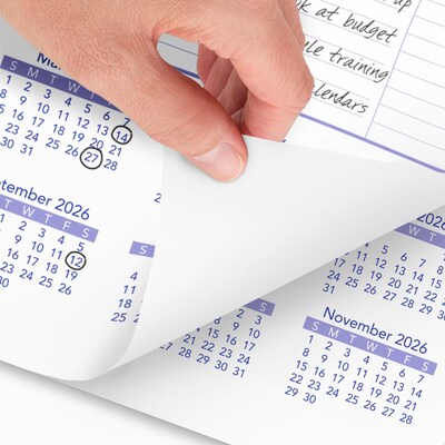 2026 AT-A-GLANCE 15.5 x 22.75 Monthly Wall Calendar, White/Purple (PM3-28-26)