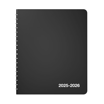 2025-2026 Staples 7 x 9 Academic Weekly & Monthly Planner, Black (ST25497-25)