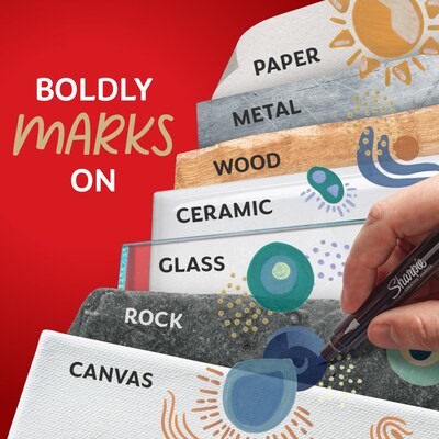 Sharpie Warm Tones Liquid Ink Markers, Bullet Tip, Assorted Colors, 12/Pack (2221924?)