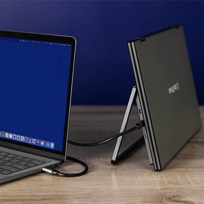 Luxor SideTrak SoloBook 15.6" 60 Hz Stacked Dual Portable LCD Monitor, Black (STFRHDBK15BL)