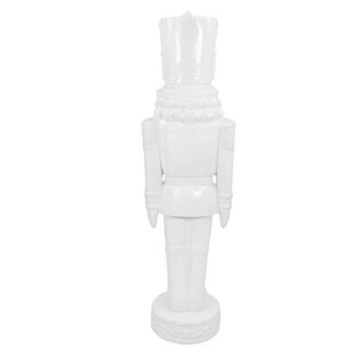 Fraser Hill Farm 4' Nutcracker Soldier, Glossy White (FFRS048-1SOL-WHT)