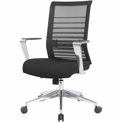 Lorell Horizontal Mesh Ergonomic Fabric Mesh Swivel Executive Chair, Black (LLR00580)