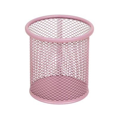 Staples Metal Mesh Pen Cup, Dusty Pink (ST63817)