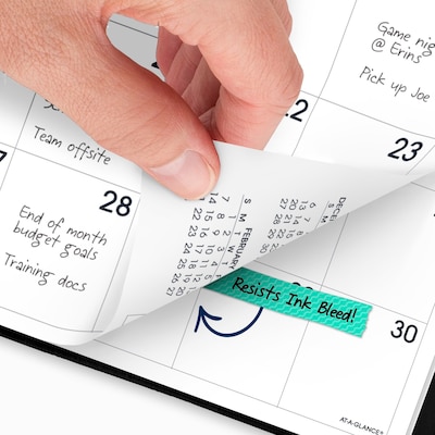 2027 AT-A-GLANCE 7" x 10" Monthly Planner, Faux Leather Cover, Black (70-432-05-27)
