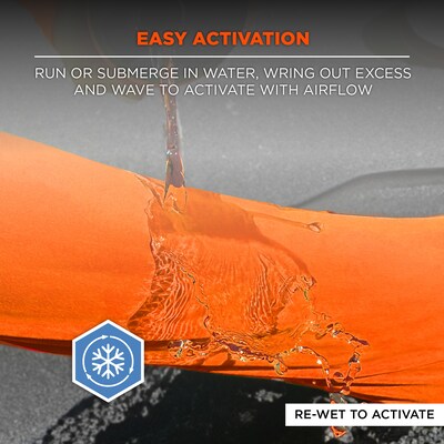 Chill-its 6688 High Visibility Long Sleeve T-Shirt, ANSI Class R2, Orange, Small (12230)