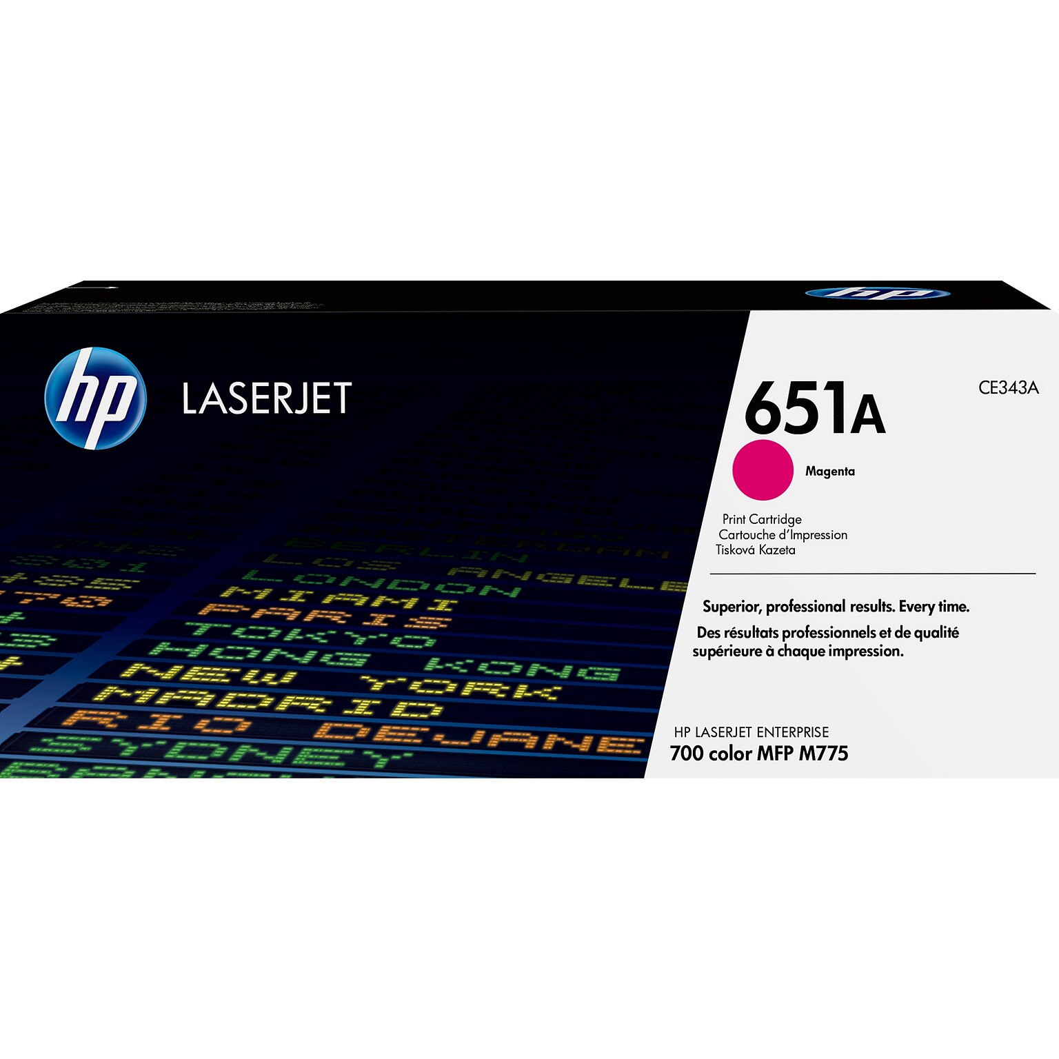 HP 651A Magenta Standard Yield Toner Cartridge, Prints Up to 16,000 Pages (CE343A)